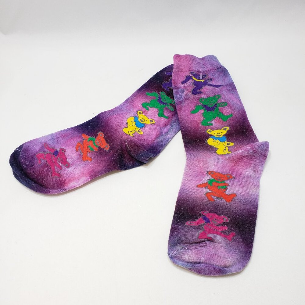 Tie Dye Grateful Dead Socks - Rainbow Dancing Bears - Tye Dye Sock